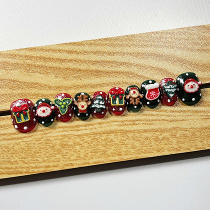 Handmade Press on Nails Short Squoval  Gift